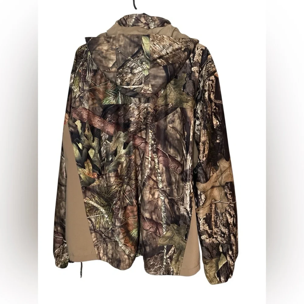 Rustic Ridge Camo Hunting Jacket 2XL Mossy Oak Scent Stop Hooded Outdoor Coat